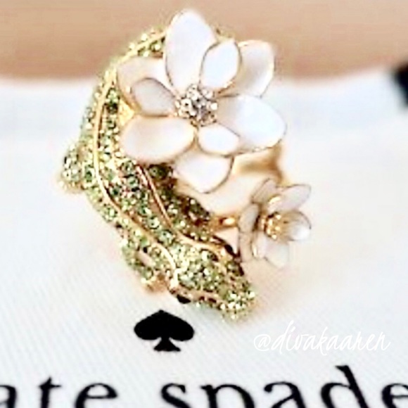 Kate spade “Swamped” Alligator & Flowers Ring - Picture 4 of 8